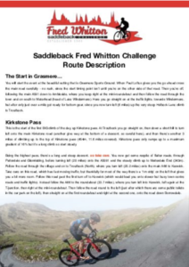 Fred Whitton Challenge Route Description
